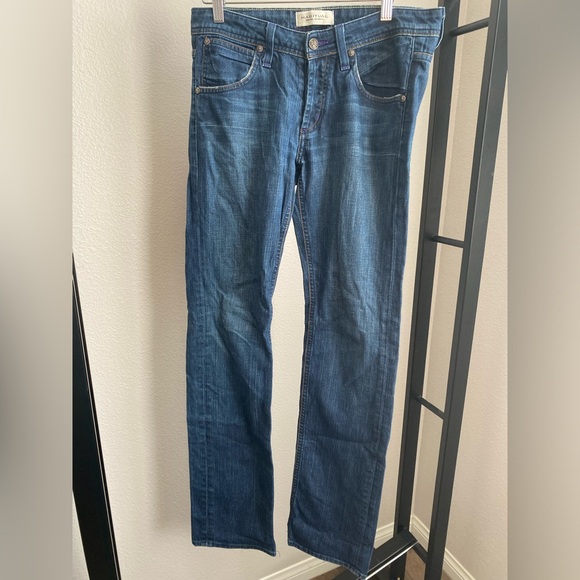 Habitual Denim - Habitual Bootcut Tatters Jeans Woman Size 27 Denim‎ Button Fly 33” Inseam Y2K